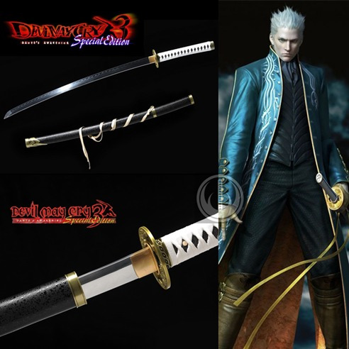 Katana Afiada Yamato Devil May Cry Vergil Aço T10 Espada Dmc